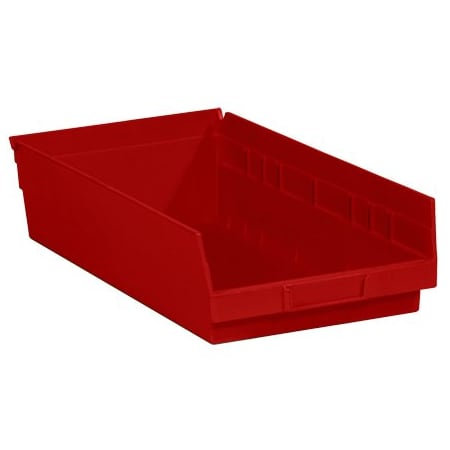 Bsc Preferred 17-7/8 x 11 1/8 x 4'' Red Plastic Shelf Bin Boxes, 8PK BUY00087596